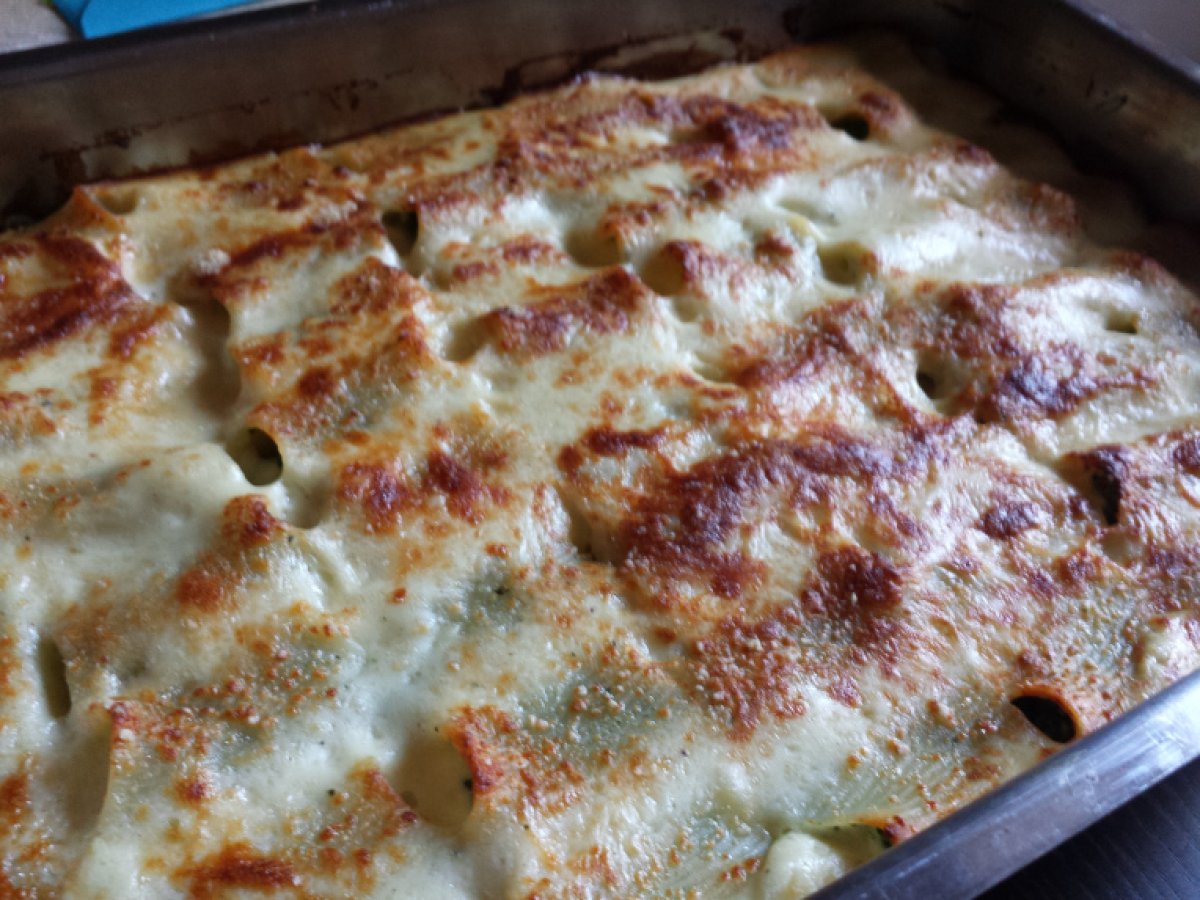 Paccheri gratinati con crema di spinaci e ricotta, foto 5