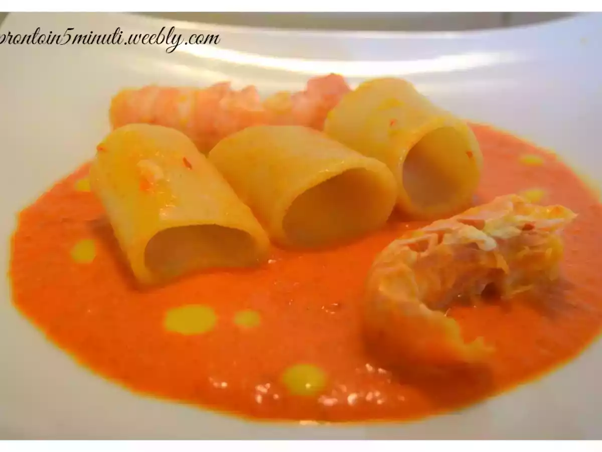 Paccheri Scampi e Peperoni