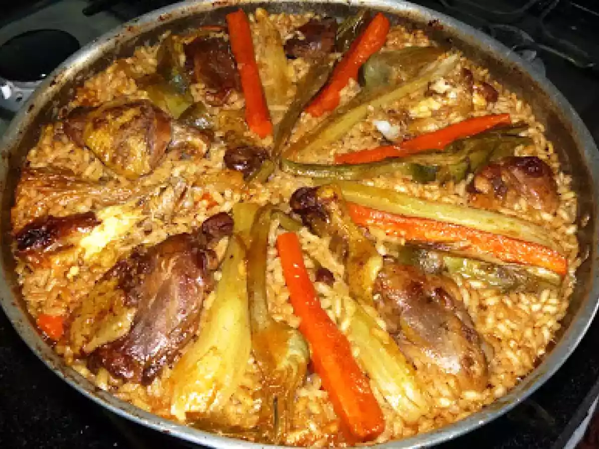 Paella di Pollo e Carciofi
