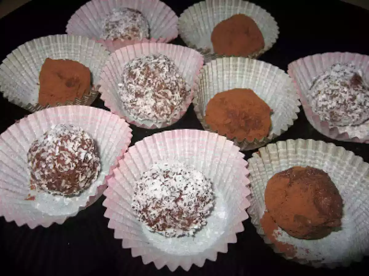 Palline al cocco e cacao al profumo di zenzero