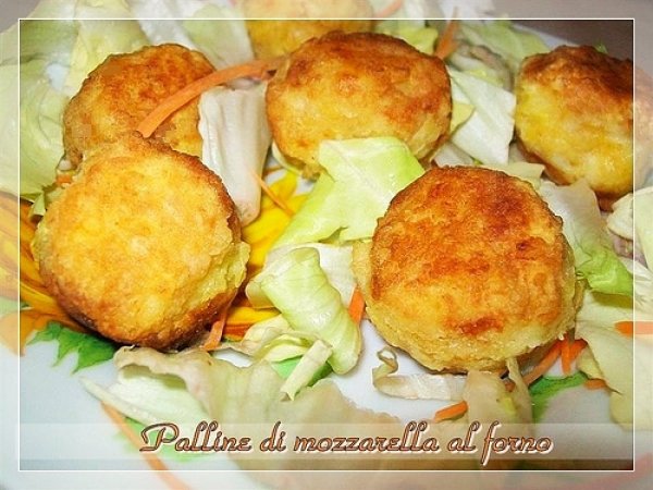 Palline di mozzarella al forno