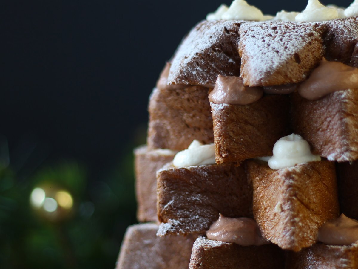 Pandoro farcito con crema al mascarpone e Nutella - foto 4