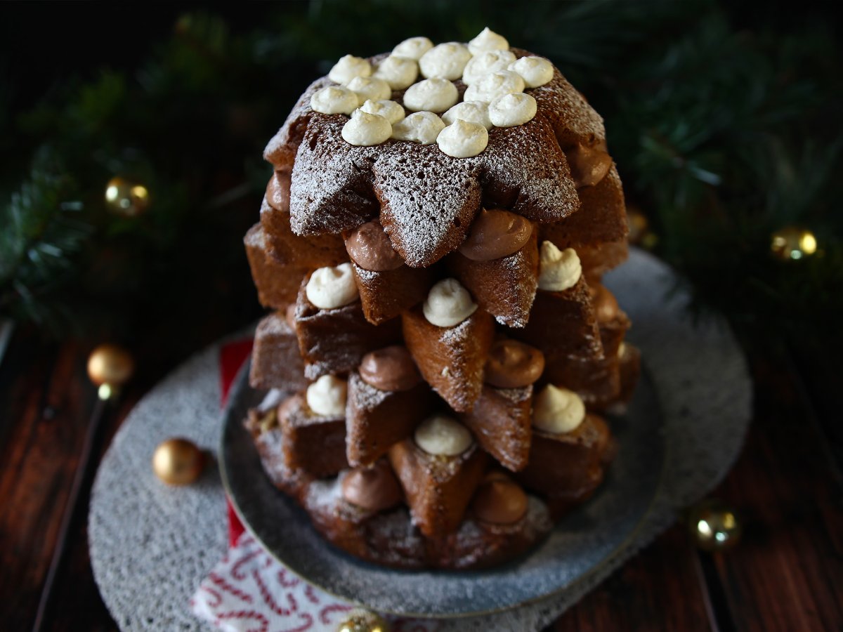 Pandoro farcito con crema al mascarpone e Nutella - foto 5