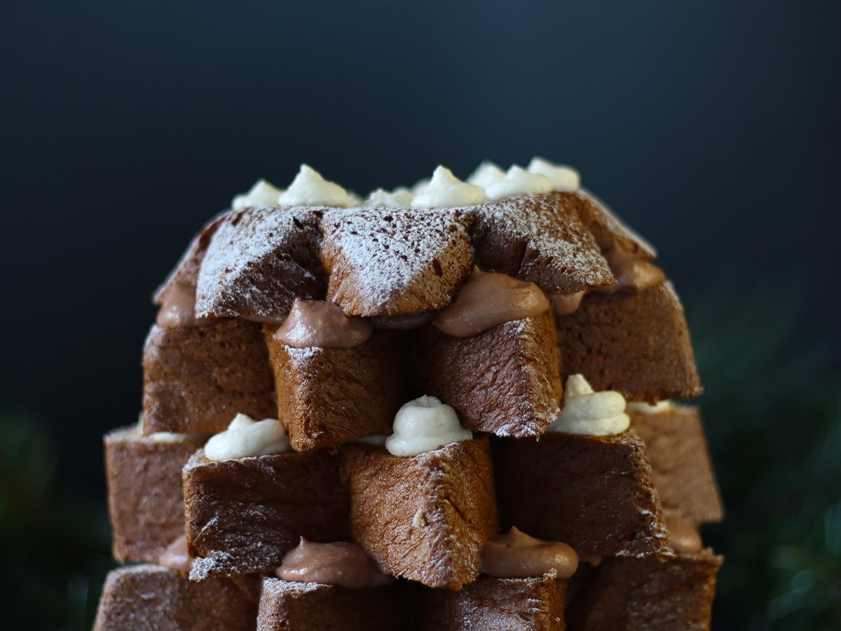 Pandoro farcito con crema al mascarpone e Nutella - foto 7