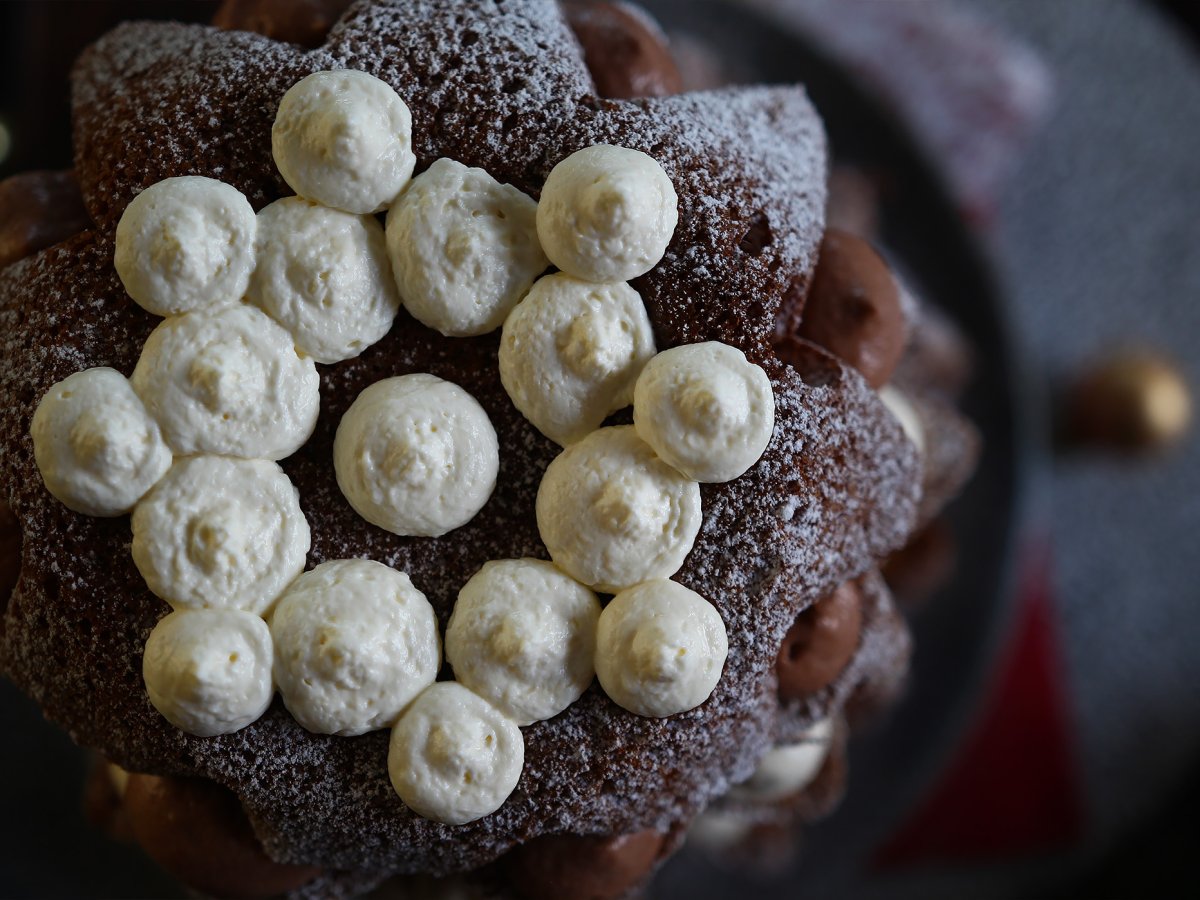 Pandoro farcito con crema al mascarpone e Nutella - foto 8