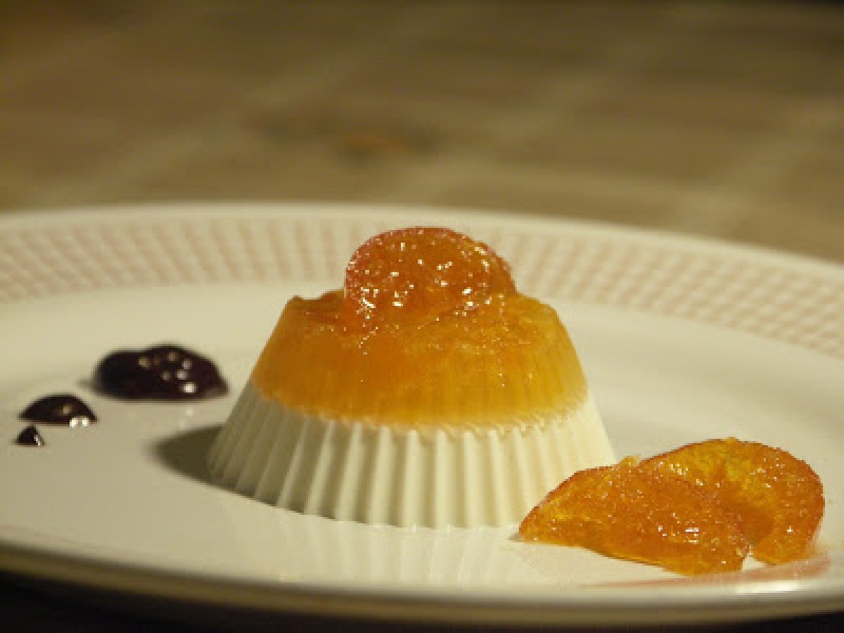 Panna cotta ai due liquori agrumati & mostarda di clementine...con Agar-agar (!)