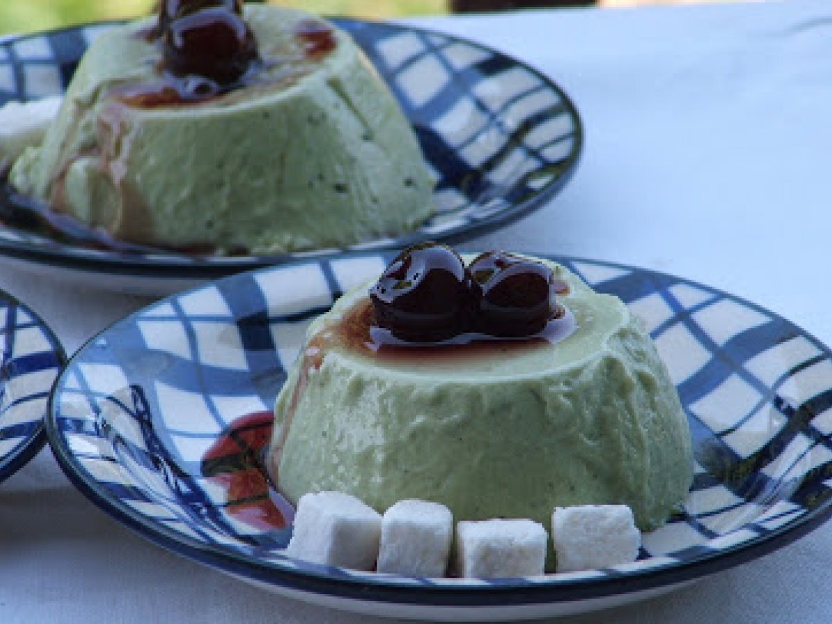 Panna cotta al tè verde Matcha