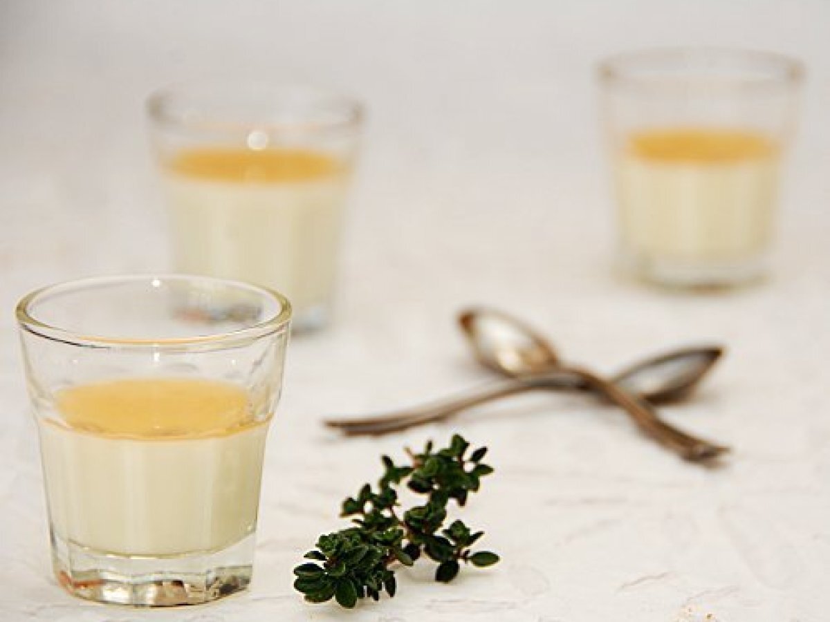 panna cotta al timo limone