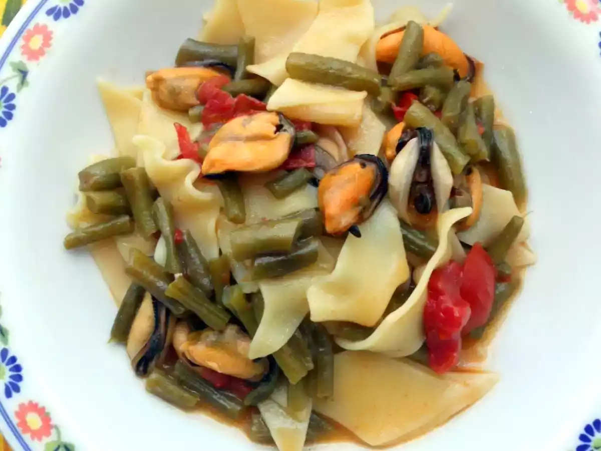 Pantacce con fagiolini e cozze - foto 3