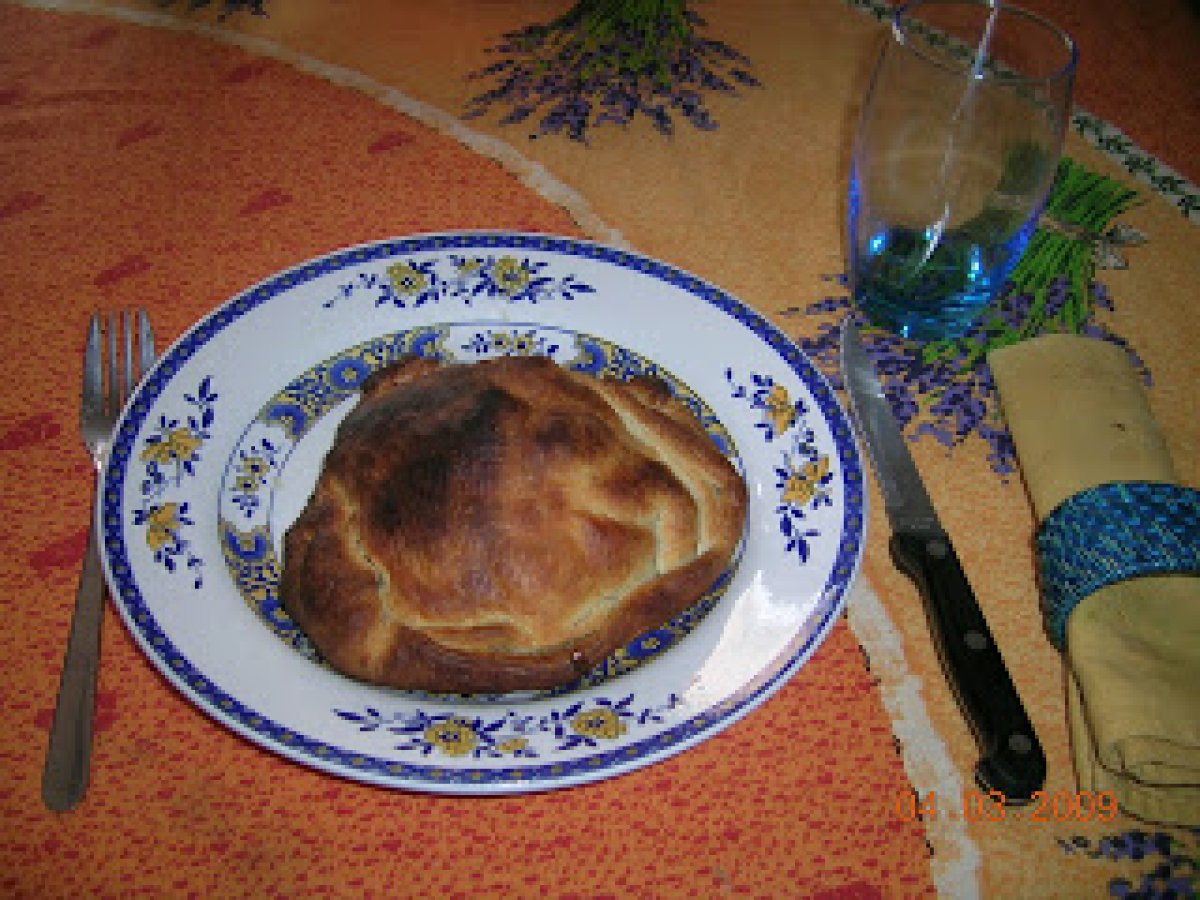 Panzerotti di sfoglia con pollo e funghi