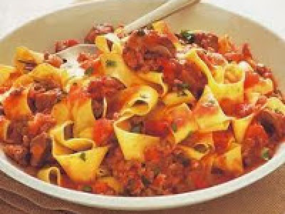 Pappardelle alla pancetta