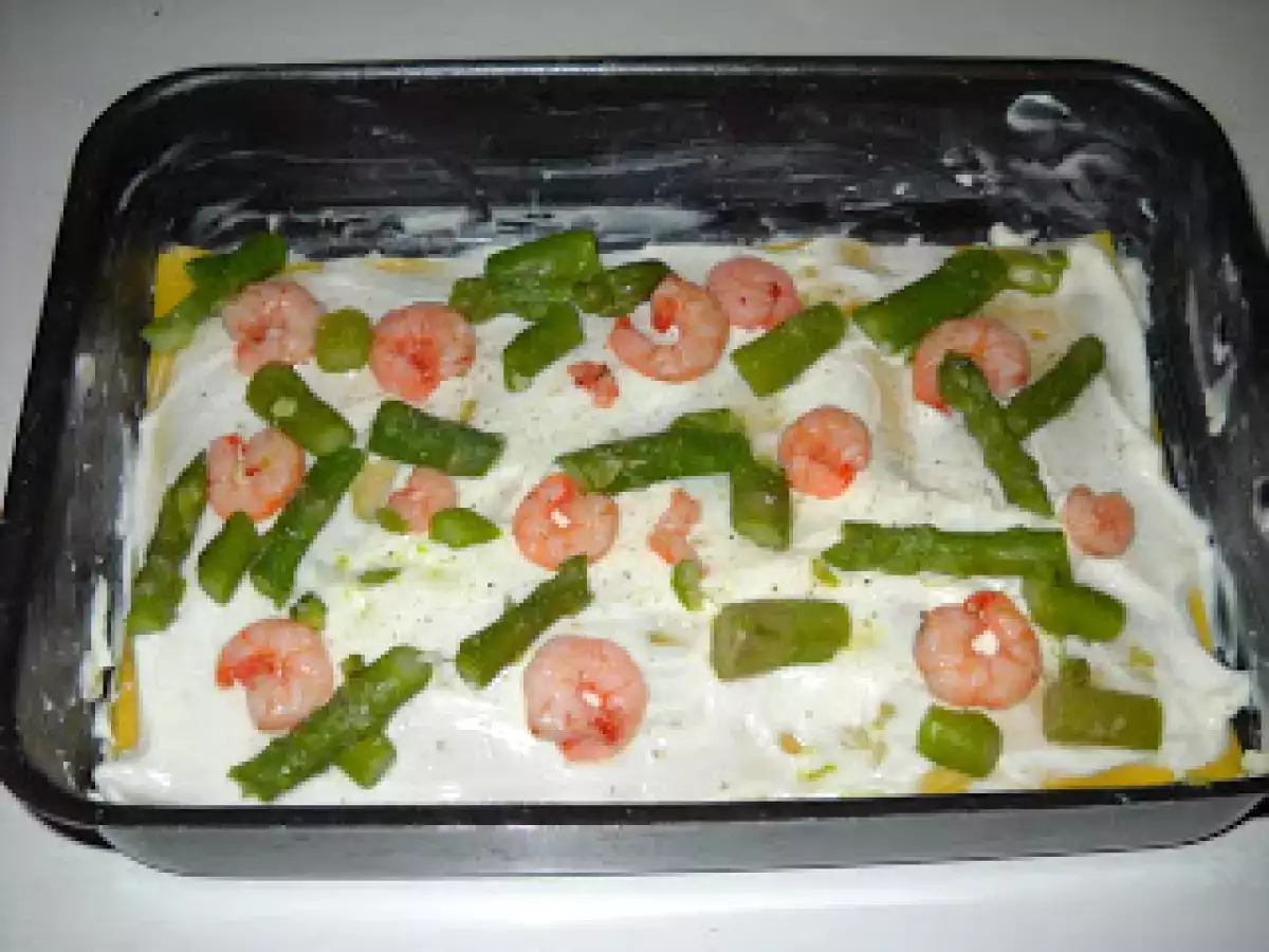 PASTA AL FORNO ASPARAGI E GAMBERETTI - foto 2