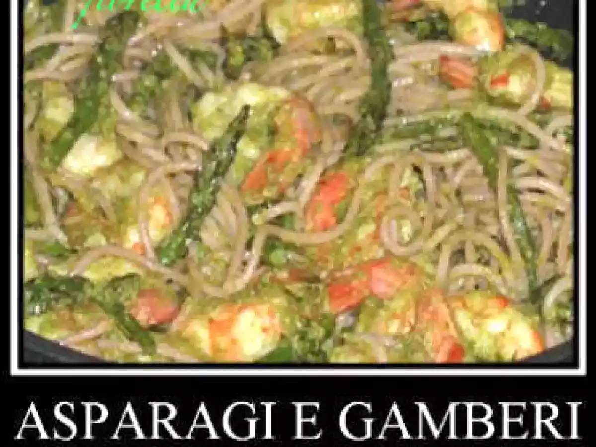 PASTA ALLA CREMA DI ASPARAGI E GAMBERI