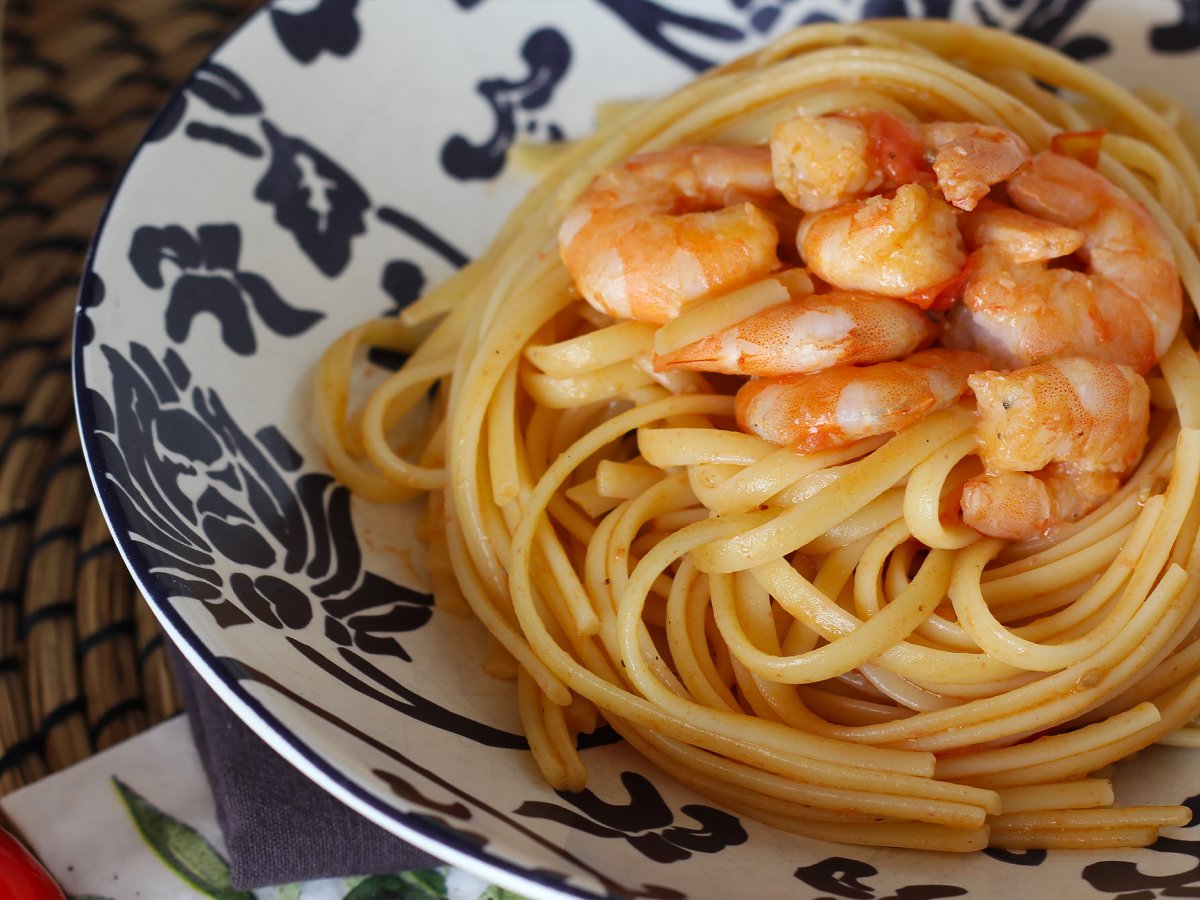 Pasta con gamberi e pomodorini - foto 2