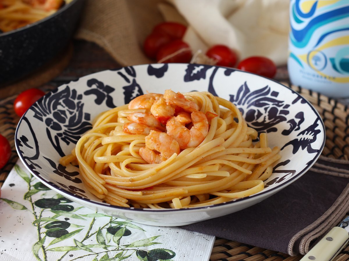 Pasta con gamberi e pomodorini - foto 3