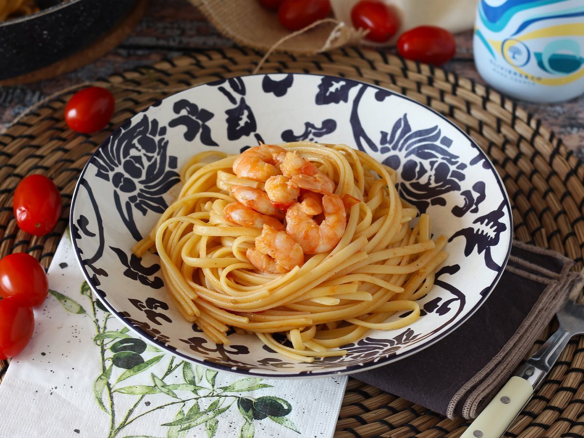 Pasta con gamberi e pomodorini - foto 4