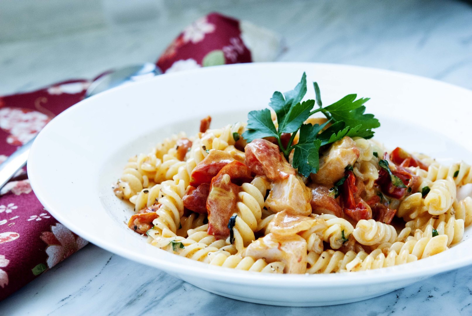 pasta salmone e zucchine cremosa