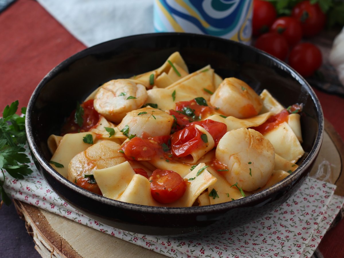 Pasta con le capesante, un elegante primo piatto di mare - foto 5