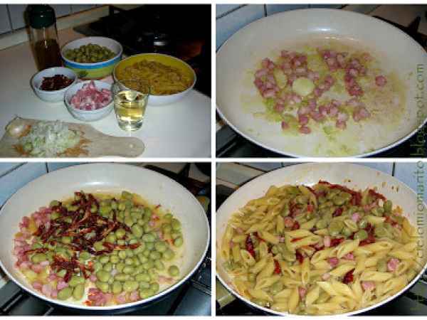 Pasta con le fave e pancetta, foto 2
