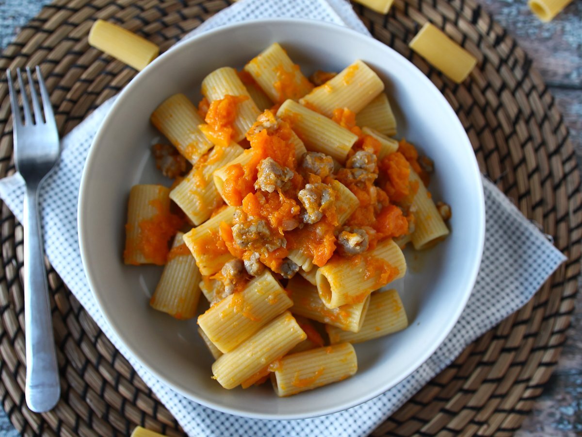 Pasta con zucca e salsiccia, foto 4