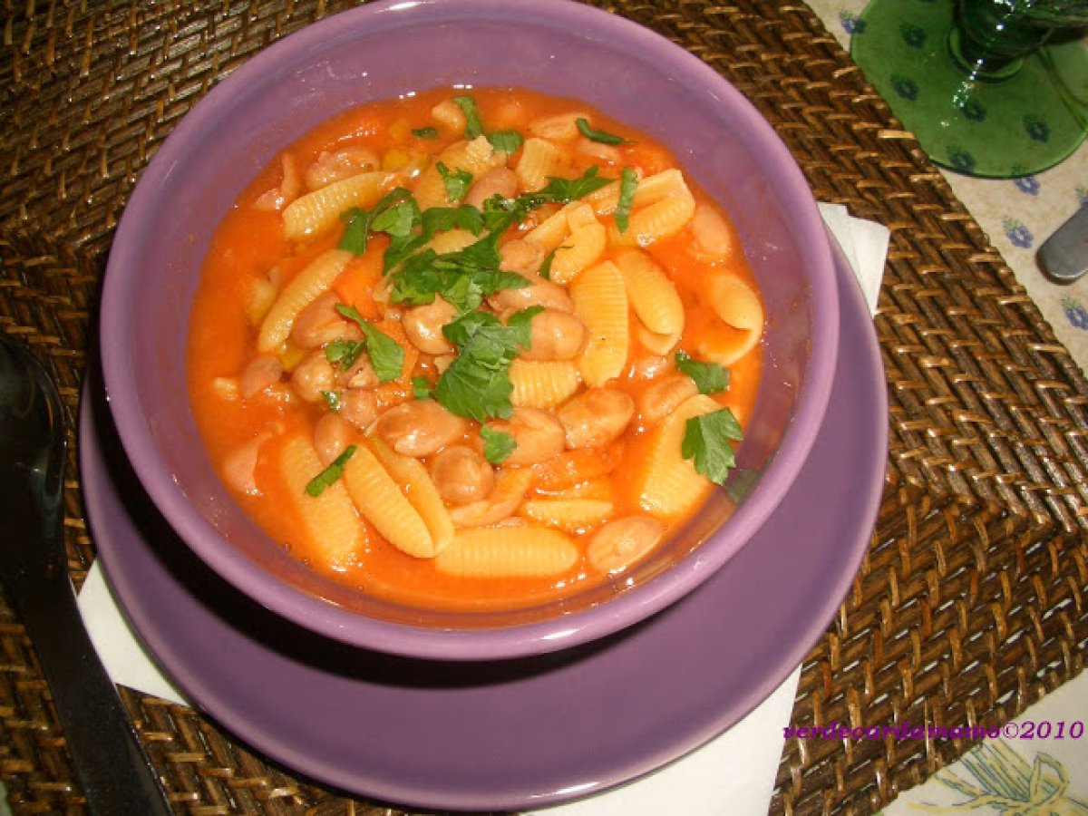 Pasta e fagioli borlotti