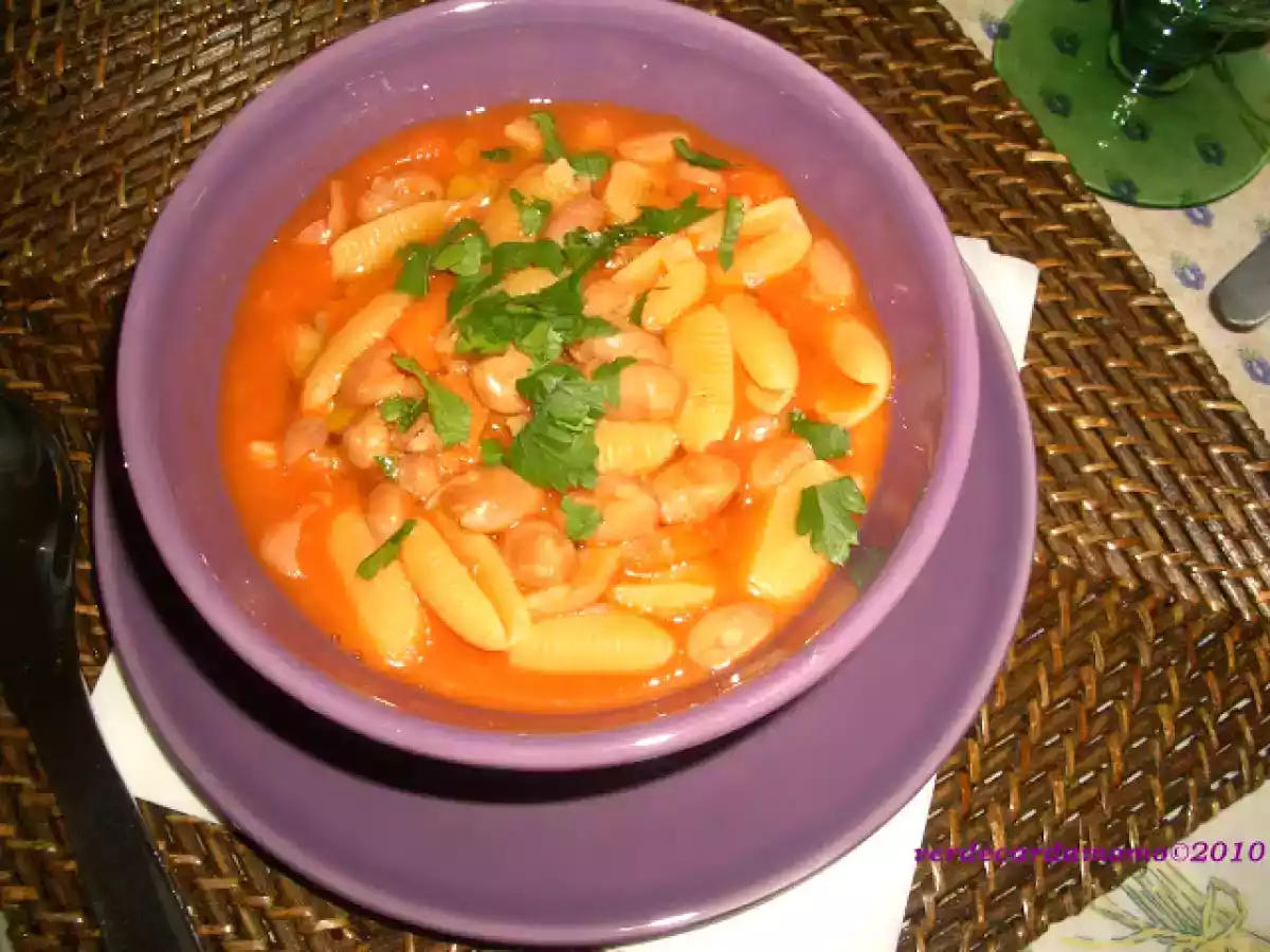 Pasta e fagioli borlotti