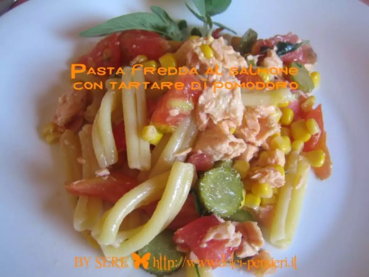 Pasta fredda al salmone con tartare di pomodoro - foto 3