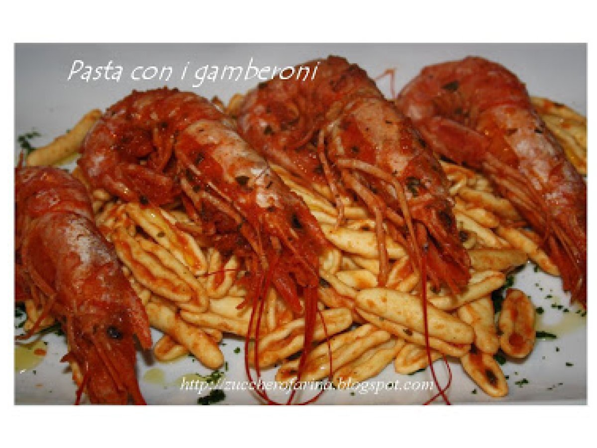 Pasta fresca con gamberoni argentini