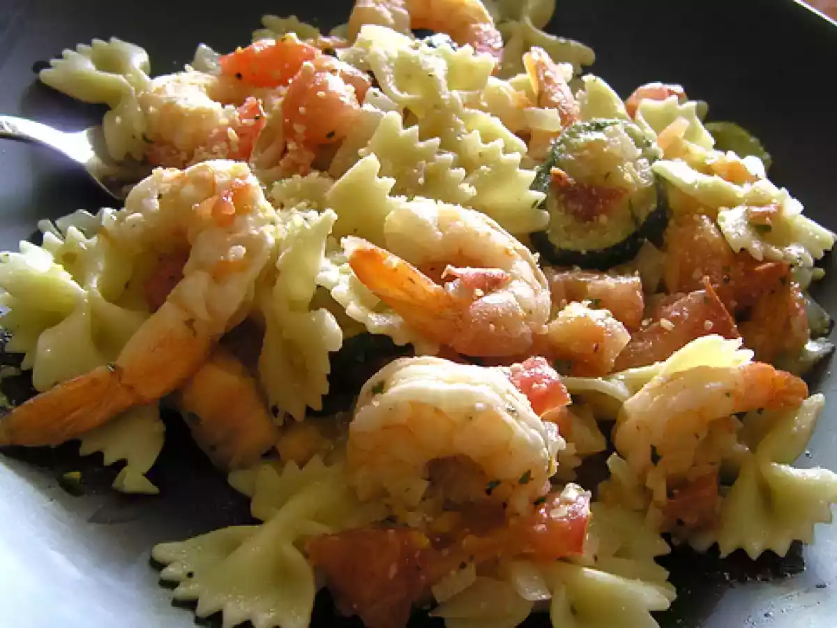 Pasta gamberi e zucchine