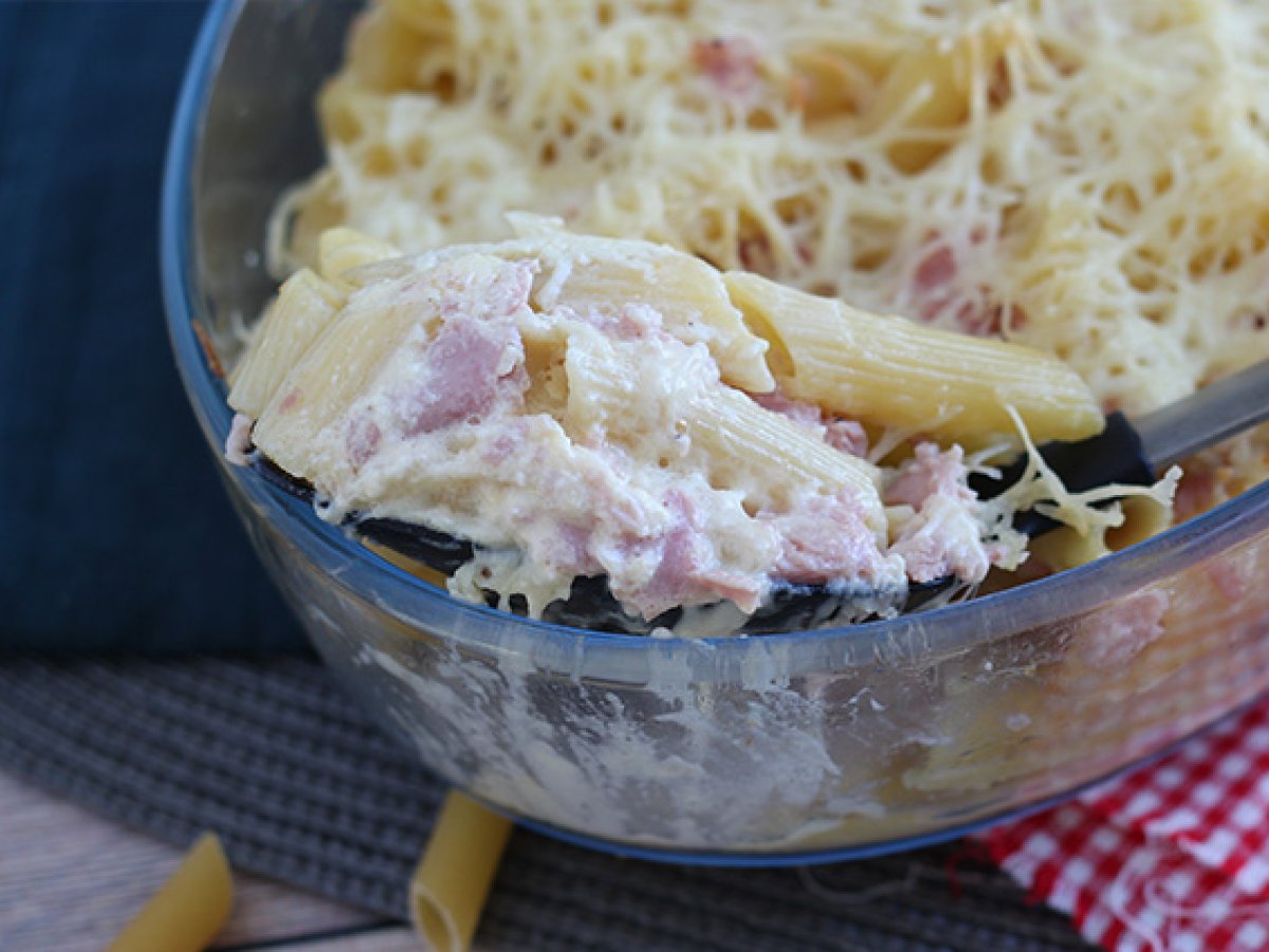 Pasta gratinata con prosciutto e formaggio - foto 4