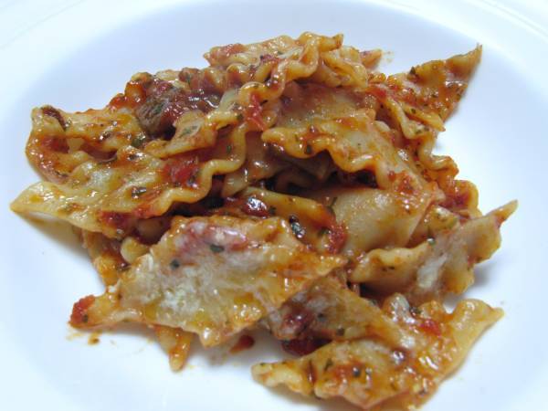 Pasticcio autunnale di mafaldine