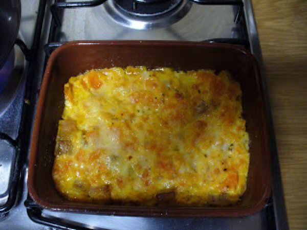 Pasticcio di carote e pancetta