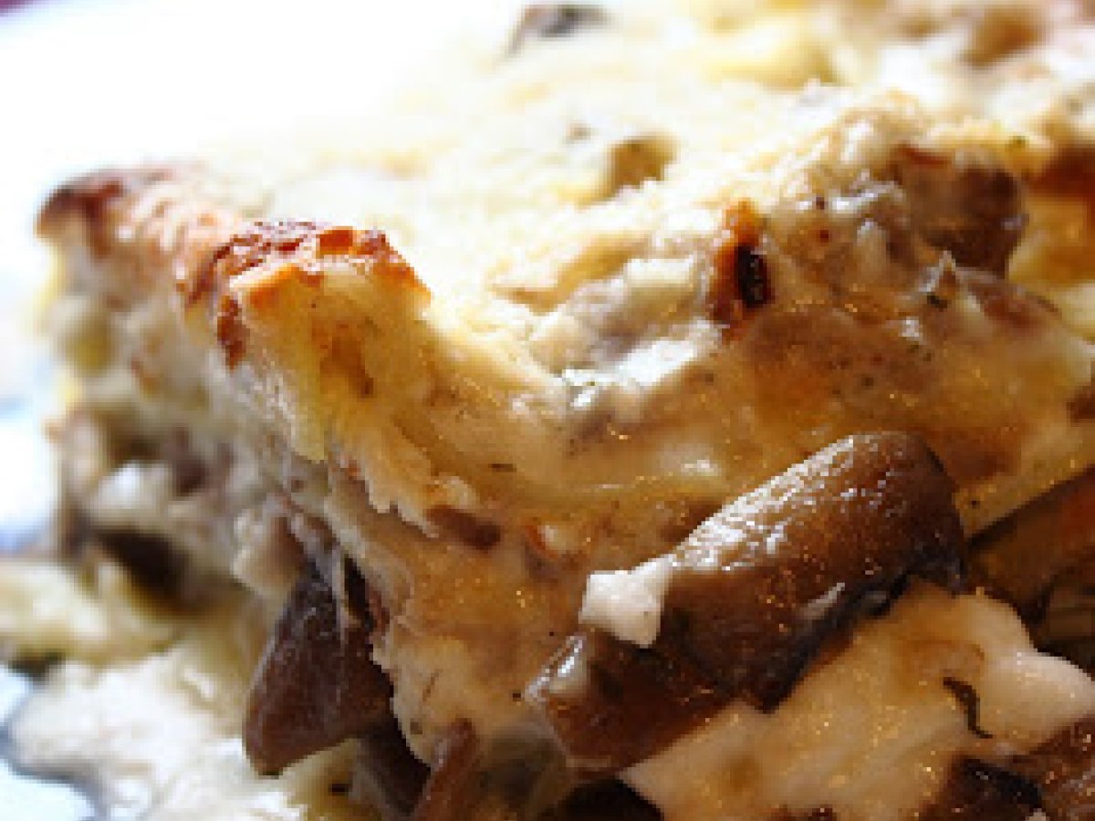 Pasticcio di chiodini e formaggi affumicati