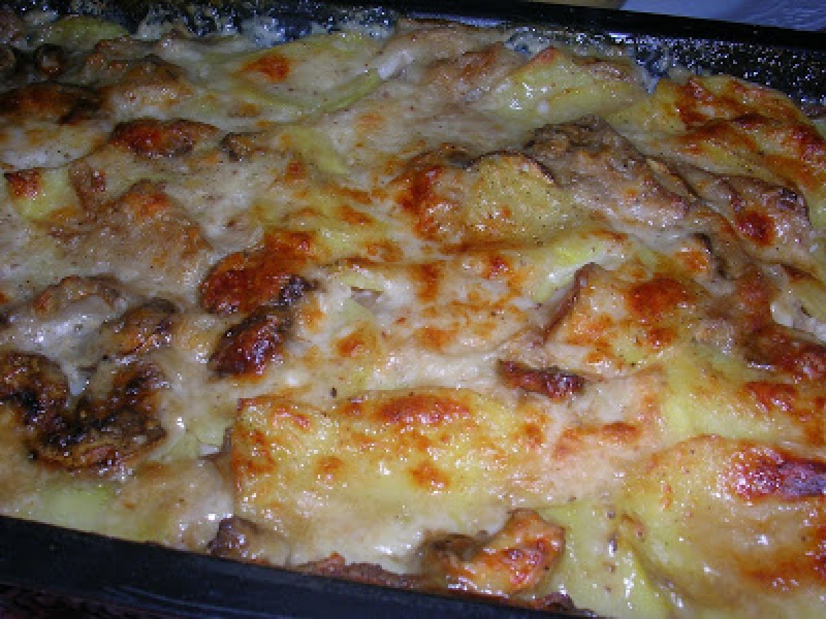 Pasticcio funghi e patate