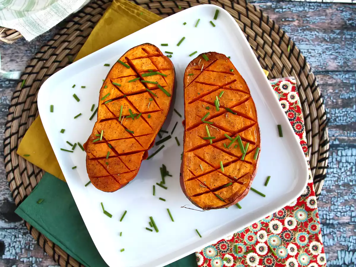 Patate dolci al forno con salsa leggera allo Skyr - foto 5