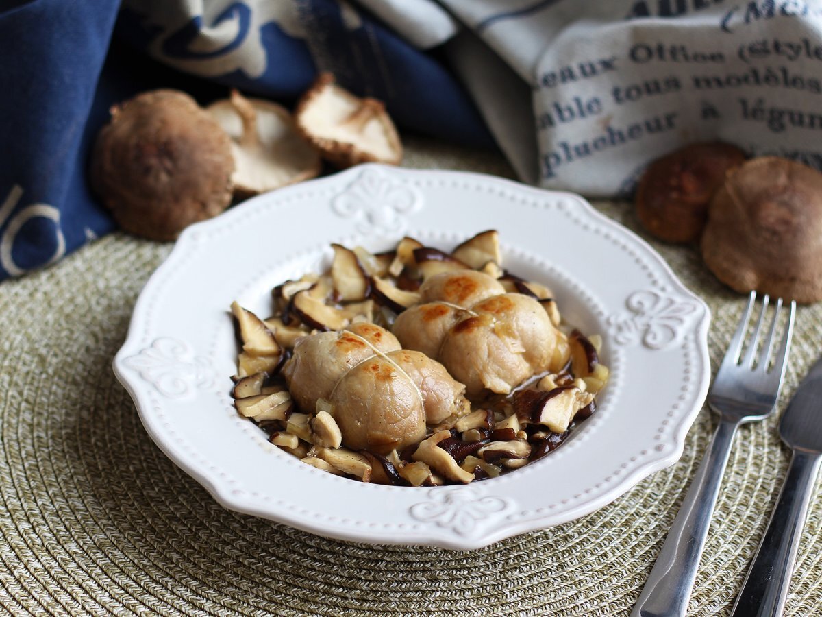 Paupiettes di maiale ai funghi