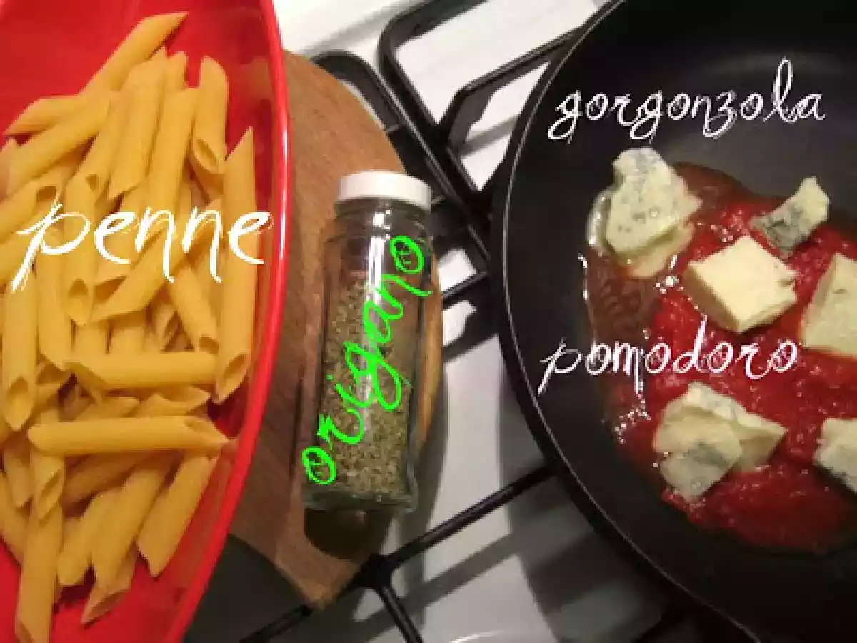 Penne al bacio (pomodoro, gorgonzola e origano) - foto 3