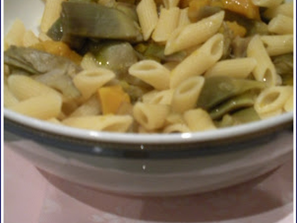 PENNE CARCIOFI e ZUCCA (light)