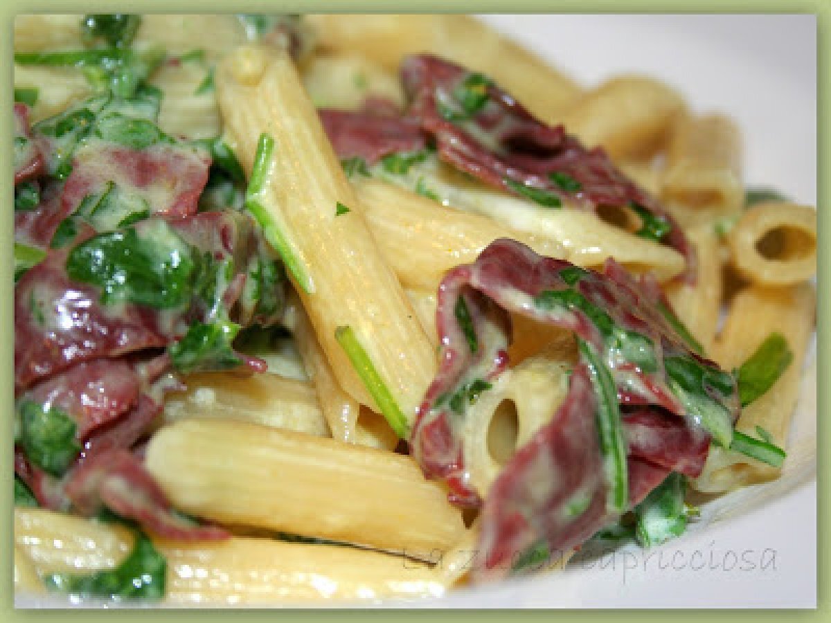 Pennette cremose bresaola, curry e stracchino