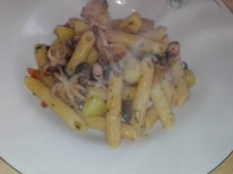 Pennette risottate ai moscardini e patate