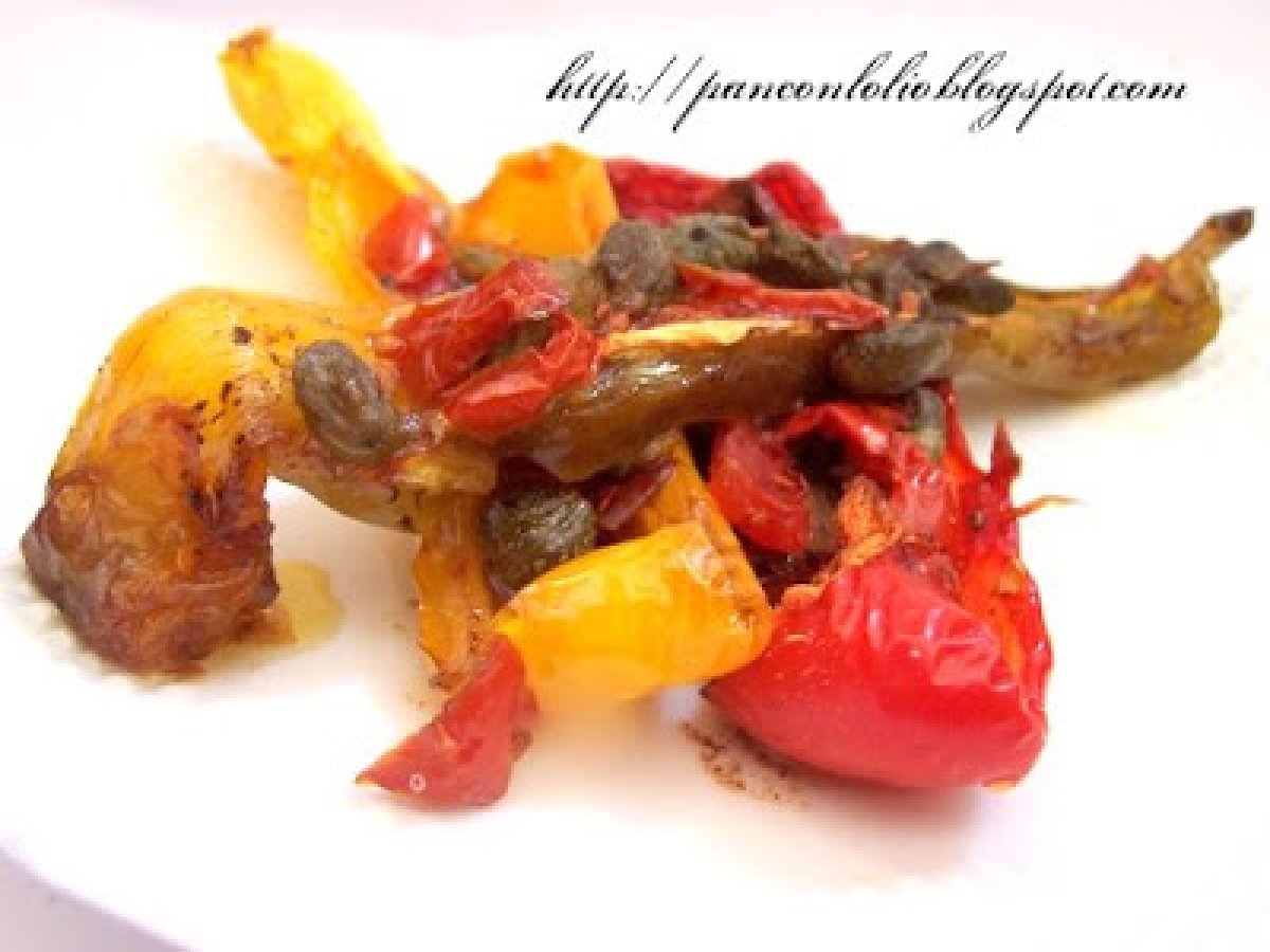Peperoni al forno con aceto balsamico