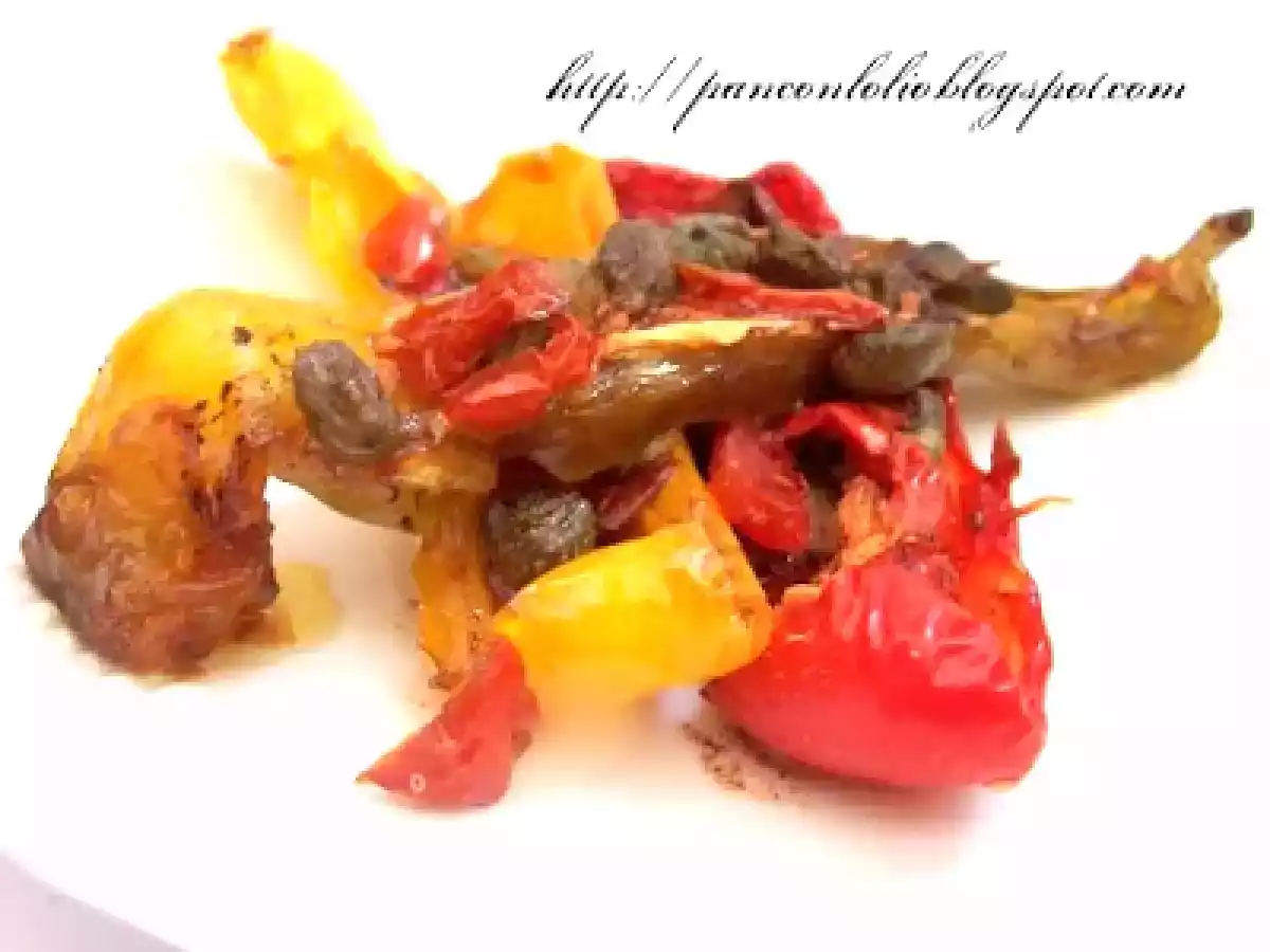 Peperoni al forno con aceto balsamico