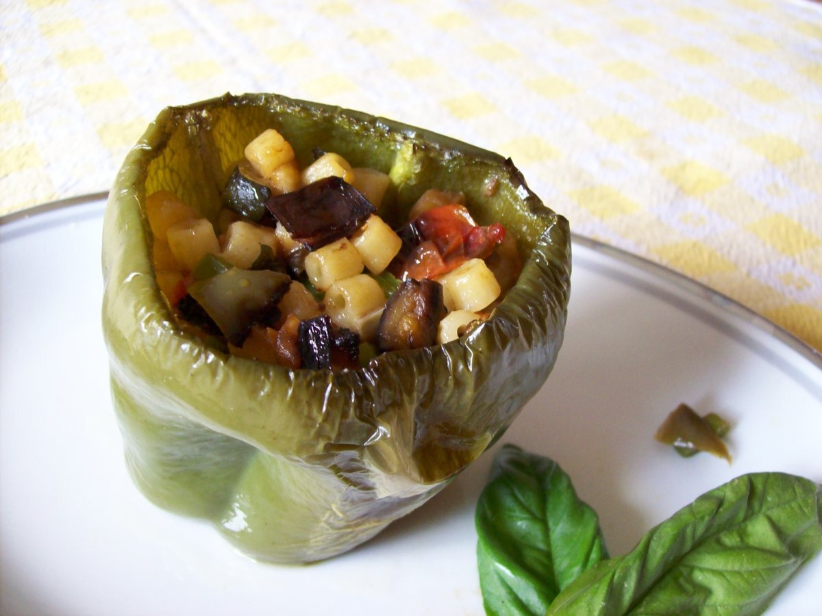 Peperoni ripieni di ditalini