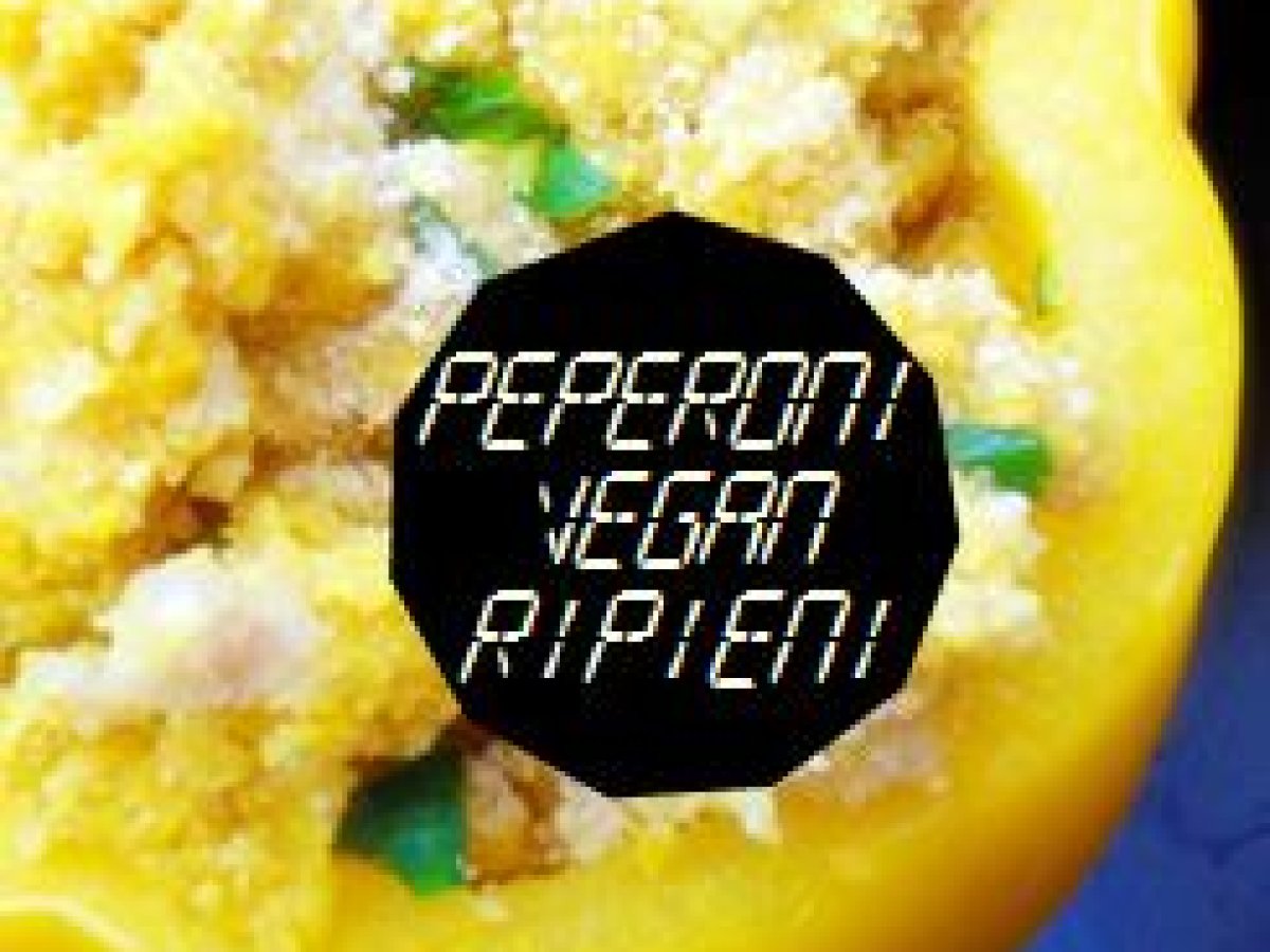 Peperoni ripieni vegan con tofu e curcuma