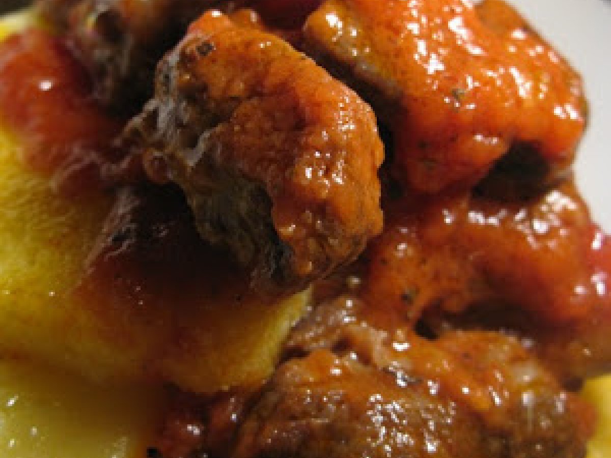 Per un Natale in montagna: Spezzatino di cervo e polenta e......carrellata di antipasti, foto 3