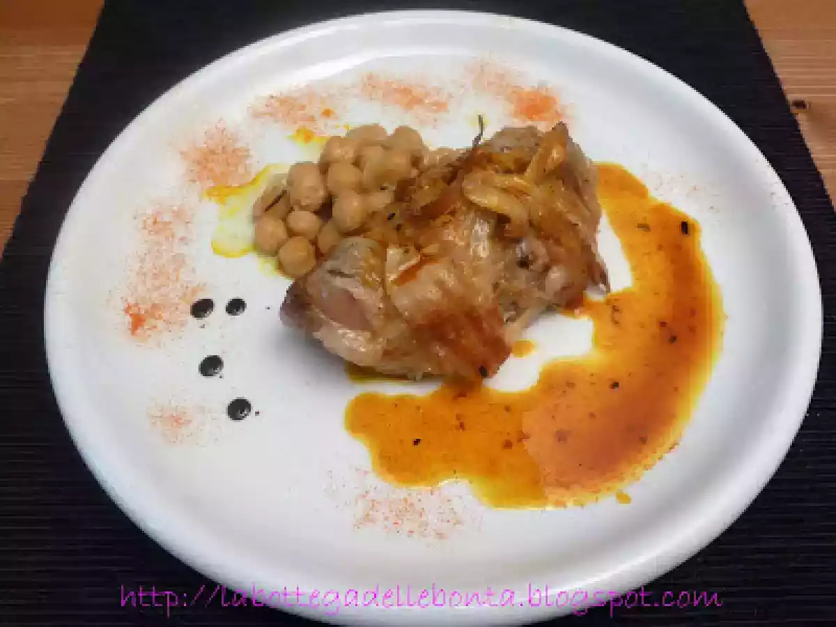 PERNICE CON LARDO DI COLONNATA CROCCANTE IN SALSA ALLO ZAFFERANO