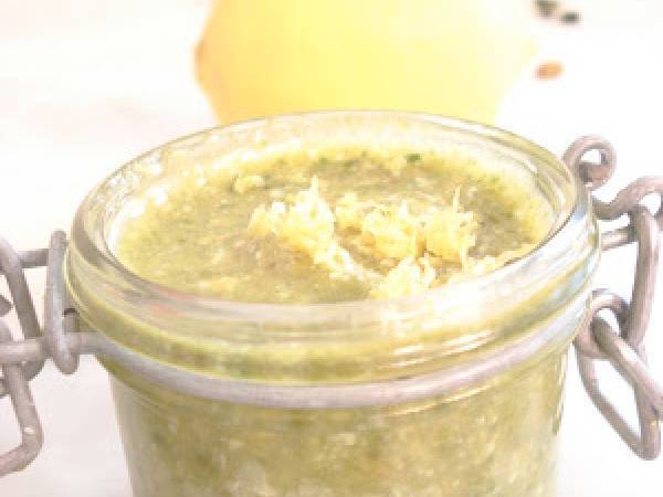 Pesto di pistacchi al limone