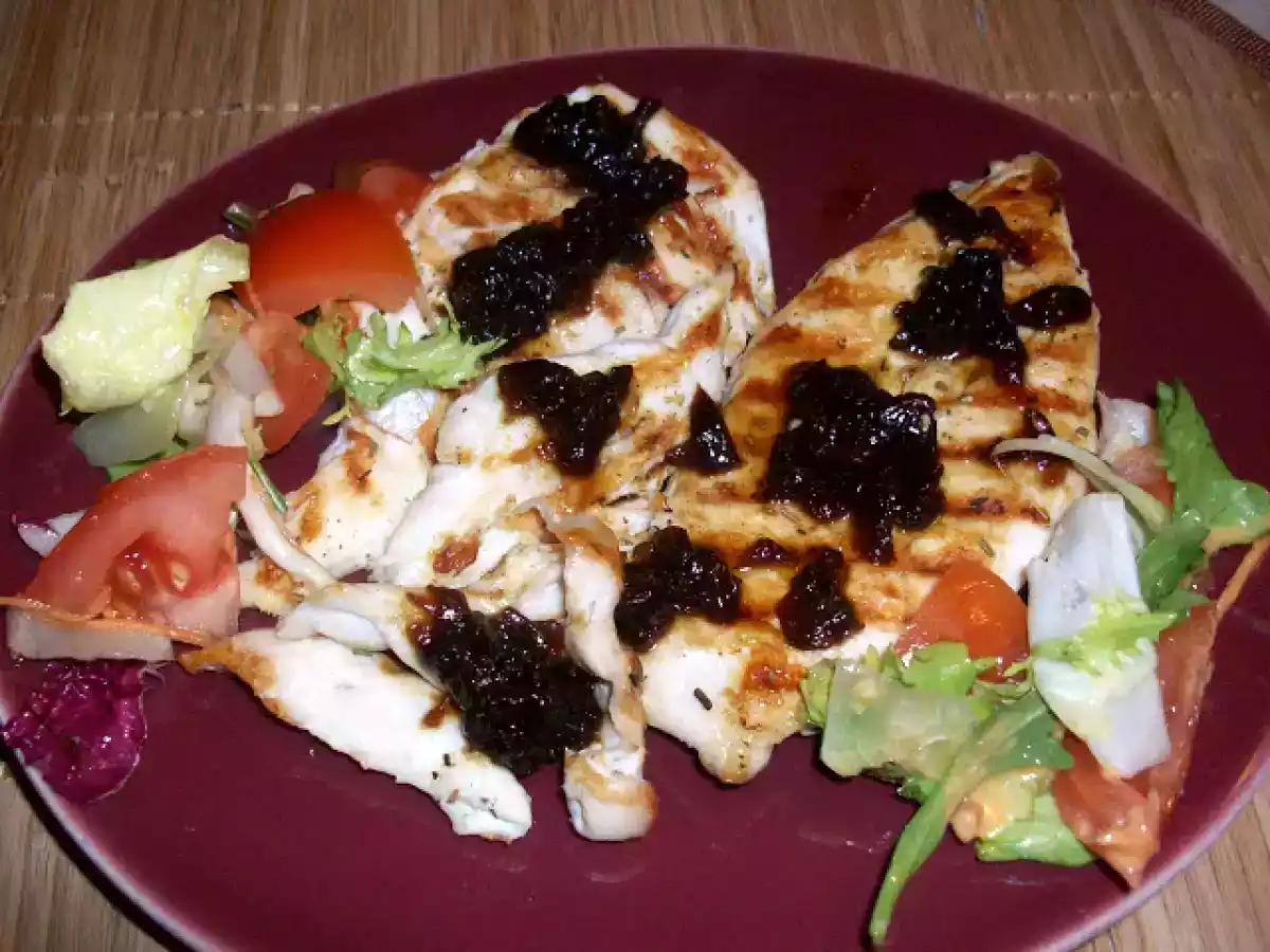 Petto di pollo con mousse di cipolla