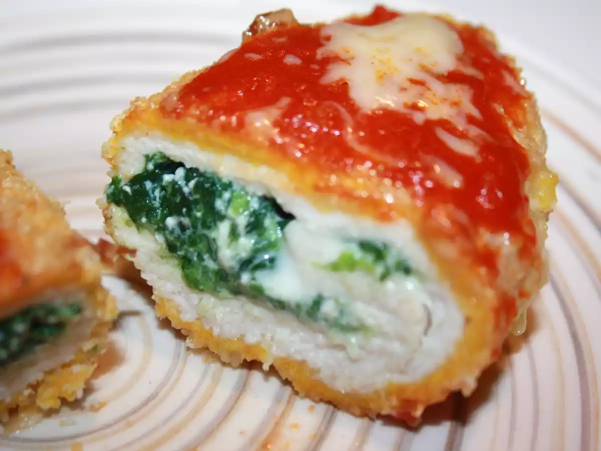 Petto di pollo con ricotta e spinaci