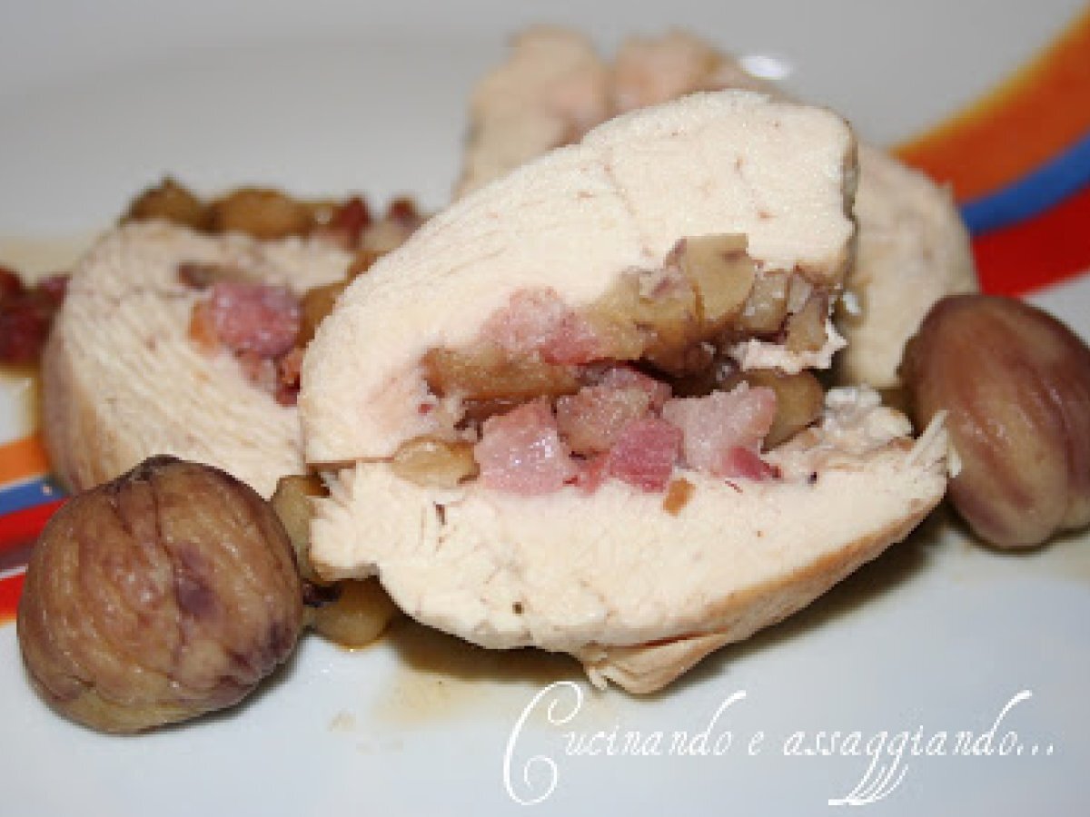 Petto di pollo farcito con castagne - foto 3